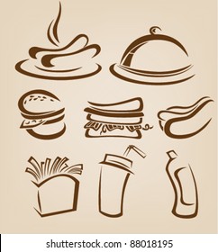 vector collection of fast food images