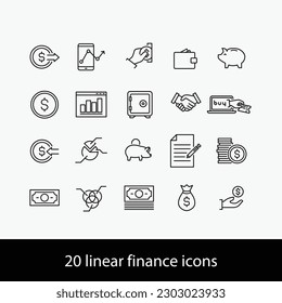 vector collection vector financial business banking icon sets concept