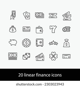 vector collection vector financial business banking icon sets concept