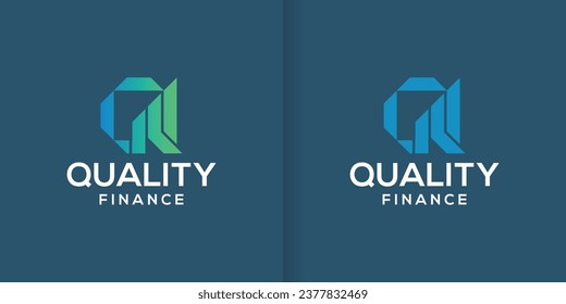 vector collection of Financial Chart Logo Designs with creative Letter Q
