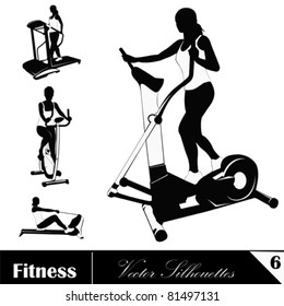 A  vector collection of fitness silhouettes