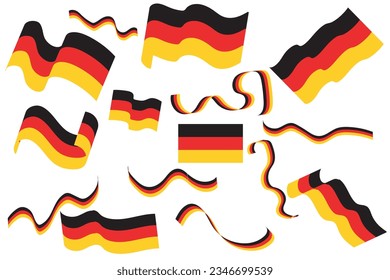 Vector Collection flag and ribbon Germany