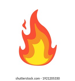 Vector Collection of Flame. Simple fireball design Campfire and fire prevention ideas