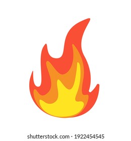 Vector Collection of Flame. Simple fireball design Campfire and fire prevention ideas