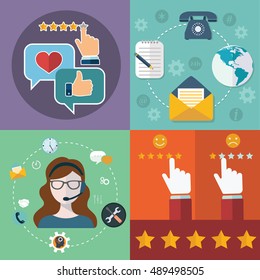 Vector collection of flat and colorful business, marketing and finance concepts. Design elements for web and mobile applications