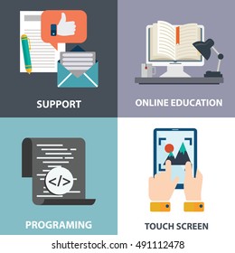 Vector collection of flat and colorful business, marketing and finance concepts. Design elements for web and mobile applications
