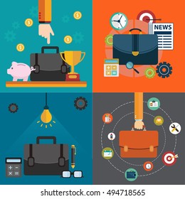 Vector collection of flat and colorful business, marketing and finance concepts. Design elements for web and mobile applications.