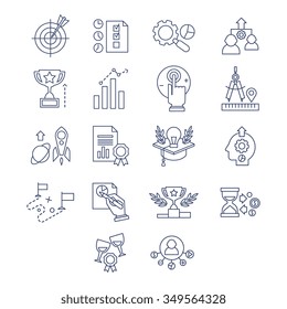 Vector collection of flat line design and development icons