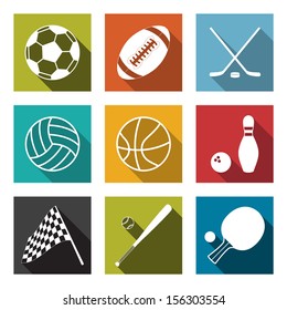 Vector Collection of Flat Sports Icons