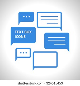 Vector collection of flat text balloons. Interface design elements.