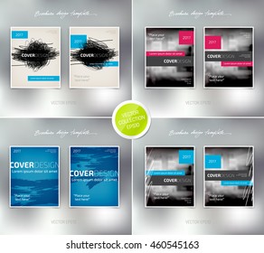 Vector collection of flyer design templates. Brochure covers.