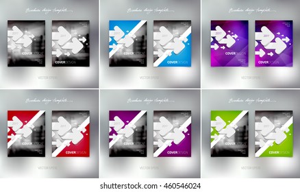 Vector collection of flyer design templates. Brochure covers.