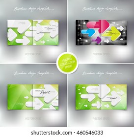 Vector collection of flyer design templates. Brochure covers.