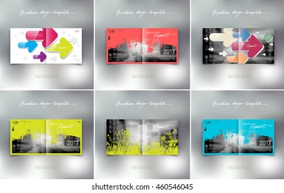 Vector collection of flyer design templates. Brochure covers.