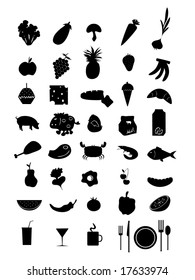 vector collection of food icons