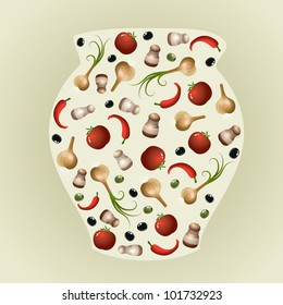 Vector collection of food symbols