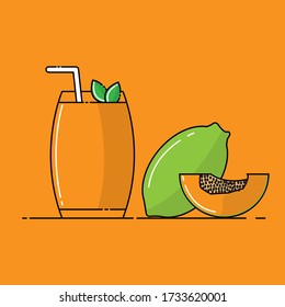 Vector Collection Of Fruit Juice Line Art