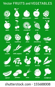 vector collection: fruits and vegetable icons