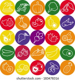 Vector Collection of Fruits and Vegetables