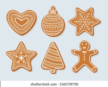 vector collection of ginger coockies