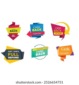 Vector collection of golden and silver badges and labels different shapes 