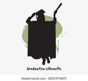 vector collection of graduation student silhouette