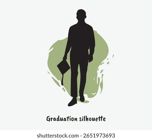 vector collection of graduation student silhouette