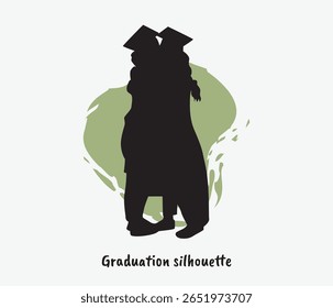 vector collection of graduation student silhouette