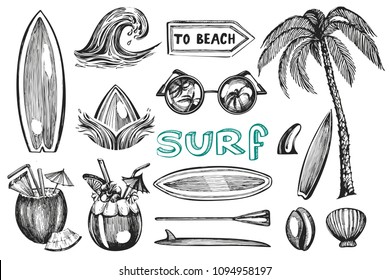 Vector collection with graphic surf items