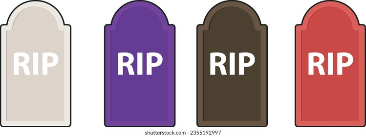 vector collection of grave markers