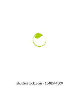 Vector collection with green leaves in flat style for icons and graphic design