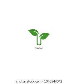 Vector collection with green leaves in flat style for icons and graphic design