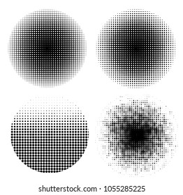  Vector collection of halftone sphere 