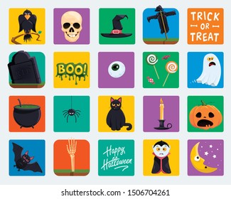 vector collection of halloween icons