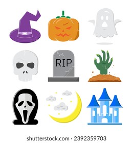 Vector collection of halloween objects