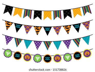 Vector Collection of Halloween Themed Bunting