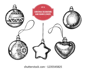 Vector collection of hand drawn black and white decorations