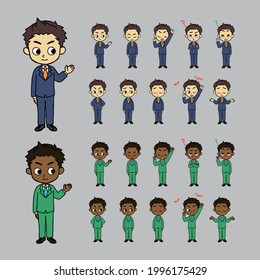 Vector collection of Hand drawn Business Man