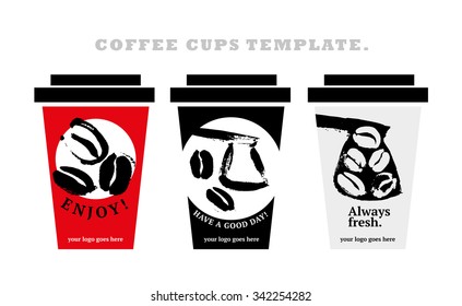 Vector collection of hand drawn coffee brand design elements. Coffee sketches isolated. Good for POS materials, packaging and any advertising design.