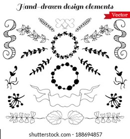 Vector Collection Hand Drawn design elements