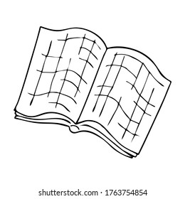 Vector collection of hand drawn notebook . Back to school themed scribbles on a white background. Notebooks templates. Sketch of isolated objects. Doodle illustration library