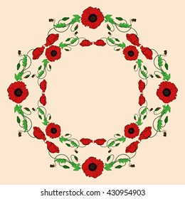 Vector Collection of Hand Drawn Poppy Flowers