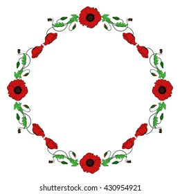 Vector Collection of Hand Drawn Poppy Flowers
