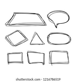 Vector collection of hand drawn quote lines