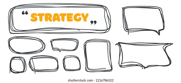Vector collection of hand drawn quote lines