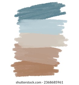Vector collection of hand drawn scribbles. Color palette for your design