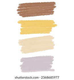 Vector collection of hand drawn scribbles. Color palette for your design