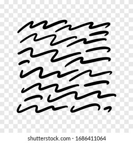 Vector collection of hand drawn underline.