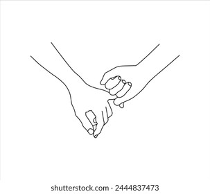 Vector colección mano sosteniendo la línea de mano ilustración de arte 