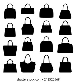 Vector collection of handbags.